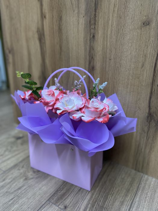 Букет из мыльных роз