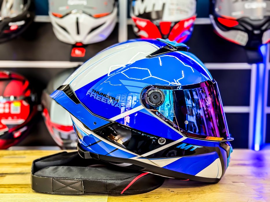 Casca Moto MT THUNDER 4 Freeway Blue
