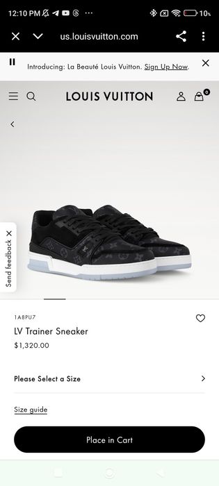 Louis Vuitton LV Trainer Sneaker.