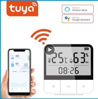Wi-fi термометър   с влагомер и аларма  за инкубатор, оранжерия и стая