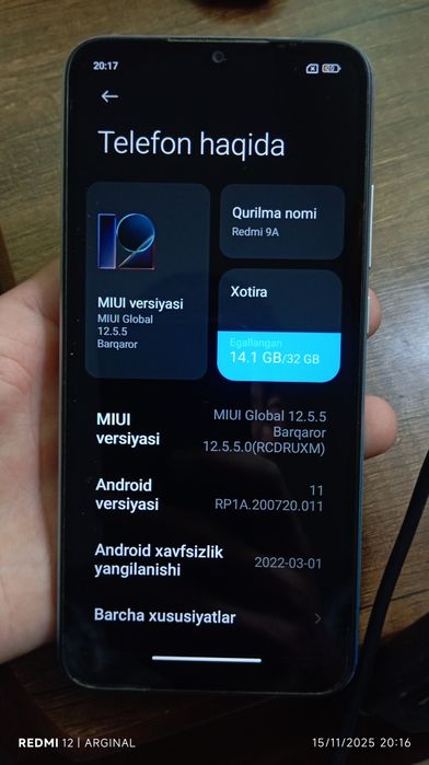 Redmi 9A yaxshi telefon toza qoropka dakmenti bor hulas ideyal telefon
