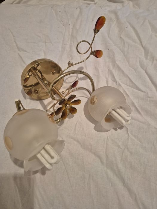 Класическа таванна лампа двойка златиста