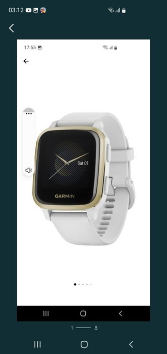 Ceas inteligent  Garmin Venu sq alb/auriu deschis