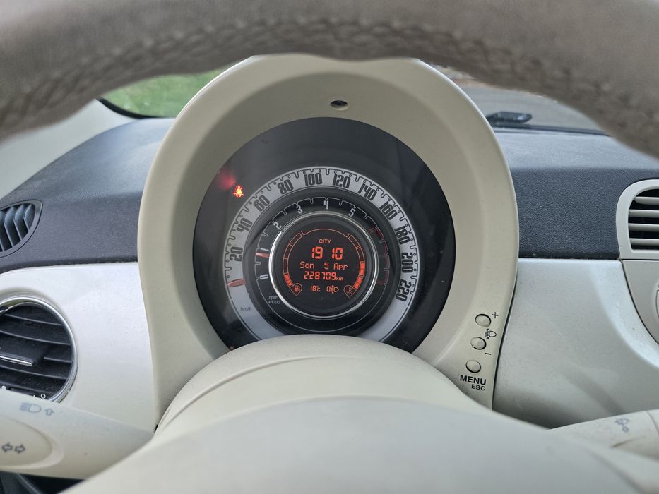 Fiat 500 , 2010 euro 5 decapotabila