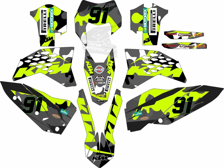 Stickere Grafice Enduro Cross atv ktm husqvarna honda Yamaha copii
