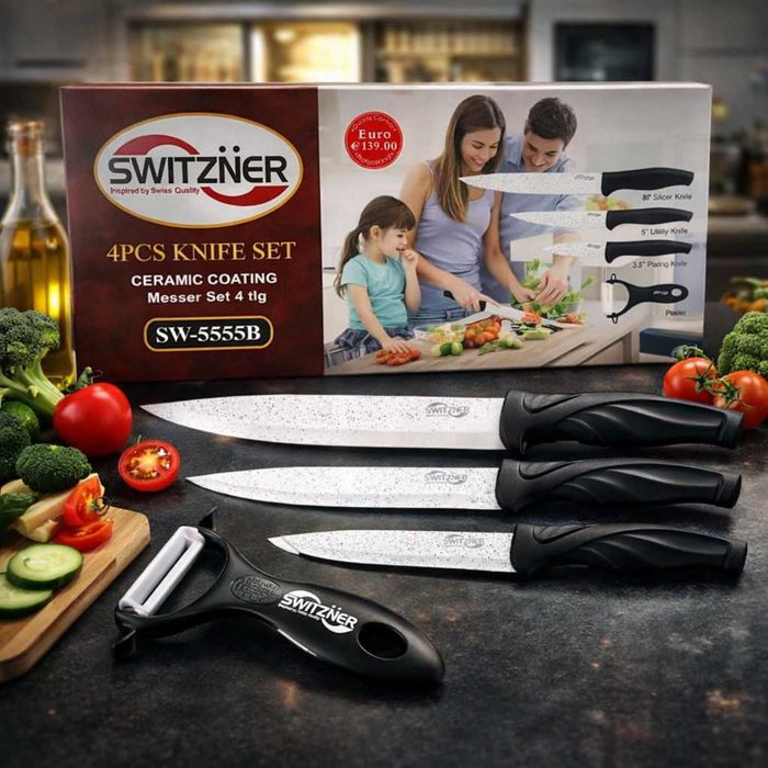 Комплект  Switzner  4 части с керамично покритие и ергономични дръжки