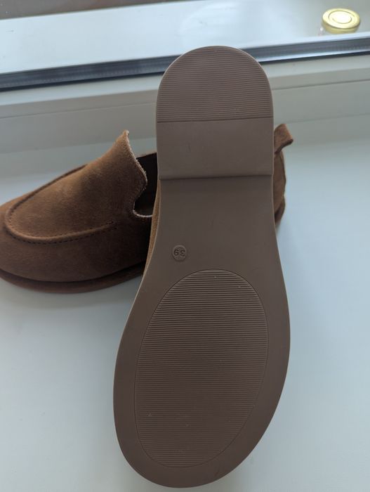 Лоферы из натуральной замши