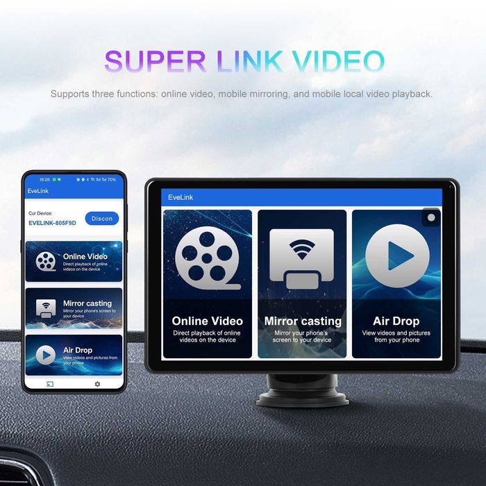Монитор Навигация мултимедия за кола автомобил Carplay Android Auto