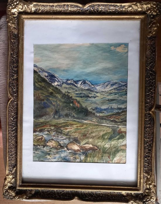 Tablou acuarela 36x48 cm., semat.