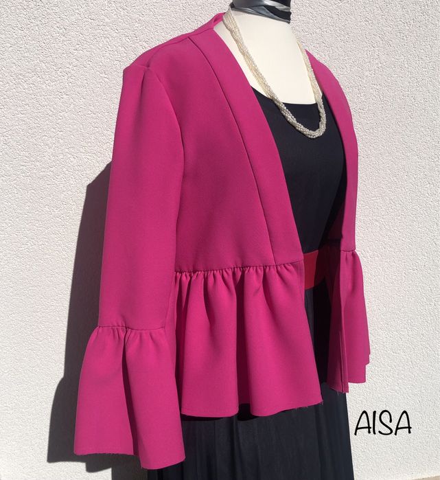 Jachetă/ sacou elegant-crop, roz aprins, Topshop, marimea 40