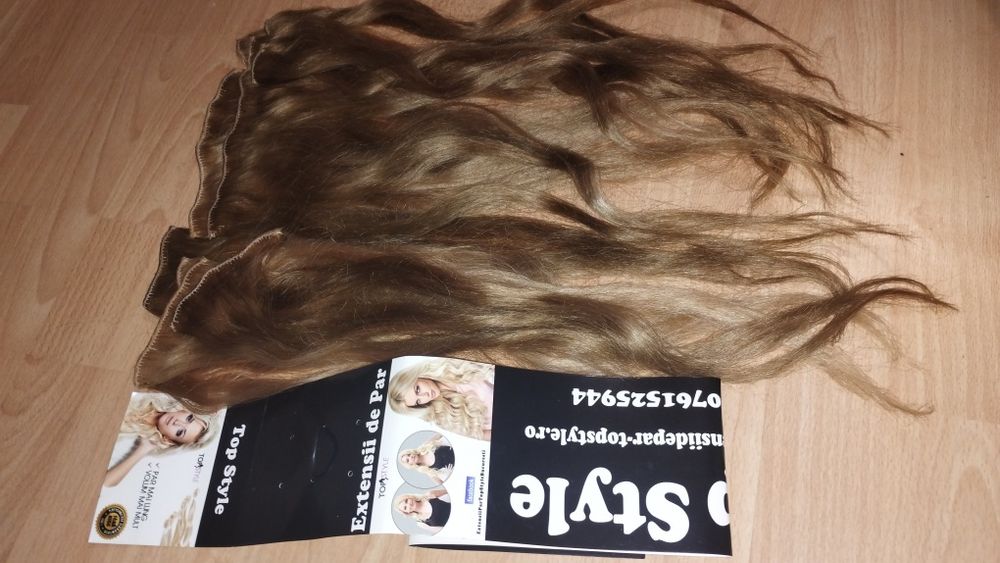 Extensii de par cu clip on-50 cm- blond natural
