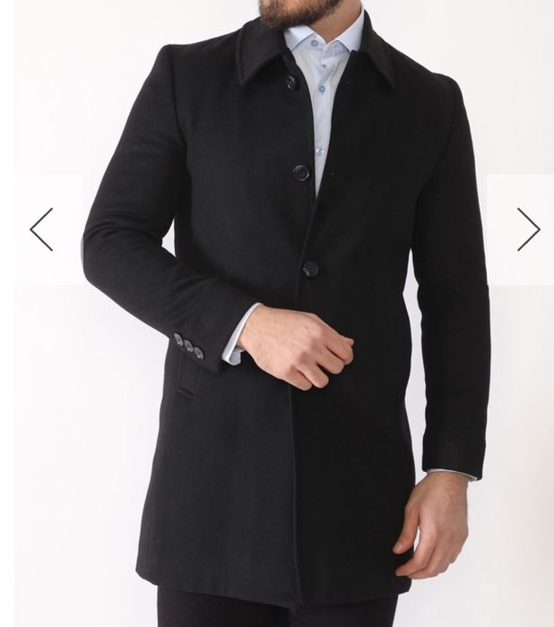 Мужко черно палто