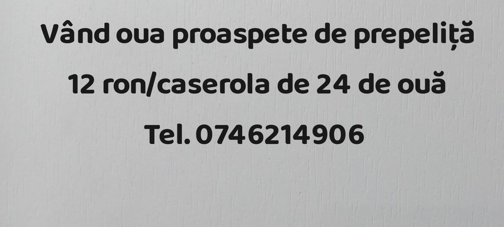 Vând oua proaspete de prepeliță