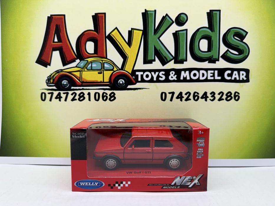 VW GOLF I GTI macheta auto scara 1:32 11 cm Welly noua la cutie