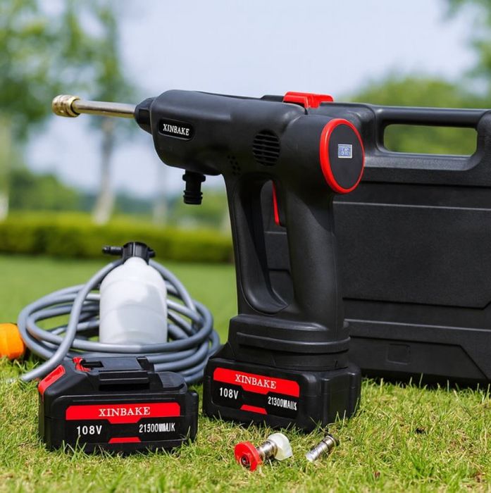 Акумулаторна водоструйка 24V – Пистолет за миене с LCD дисплей 6 режим