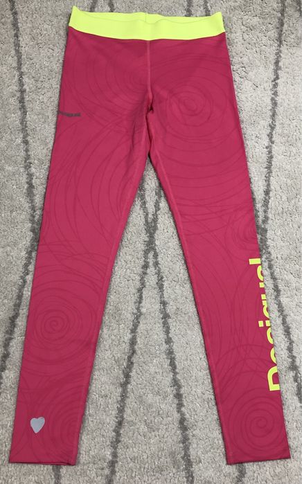 Colanti sport roz desigual pantaloni sport M iegari colanti fitness