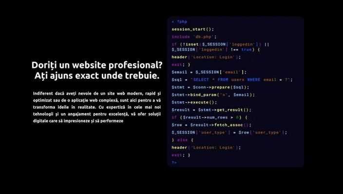 realizez site web html css javascript