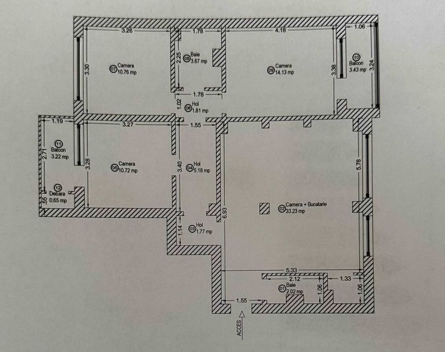Proprietar vând apartament 4 camere, 84 mp, decomandat, zonă centrală Gh. Lazar