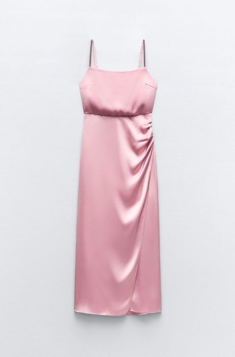 Платье Zara Xs розовое