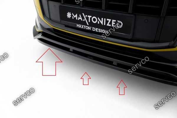 Prelungire splitter bara fata Audi SQ7 Q7 S-Line Mk2 (4M) Facelift 2019- 2023 v2 - Maxton Design