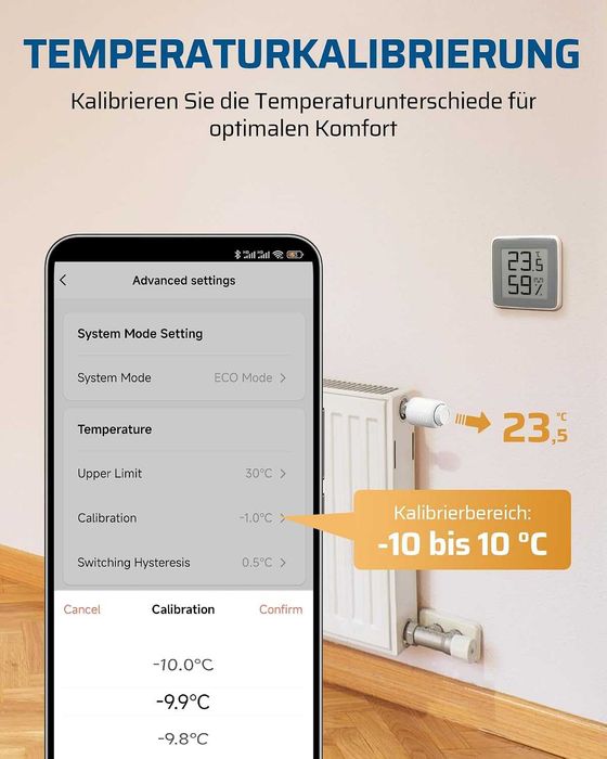Termostat Inteligent Radiator DEWENWILS WiFi – Programabil, Control prin Aplicatie, Alexa Google, Economie Energie