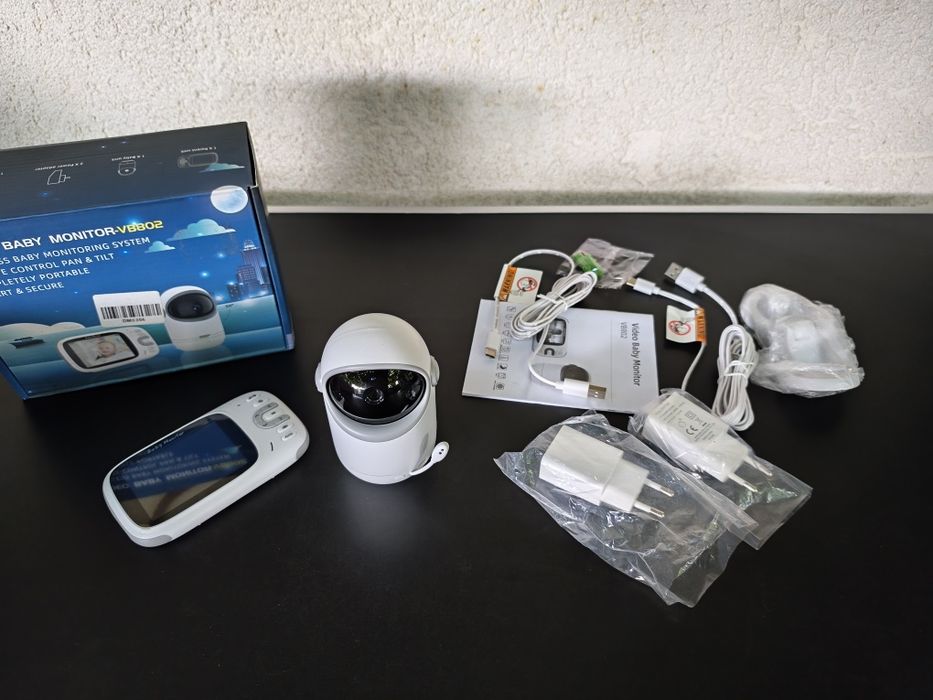 Monitor bebe camera supraveghere video copii bebelusi VB802 techsuit interfon wireless  360 grade