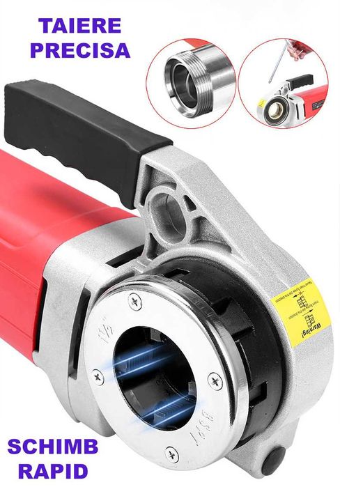 Clupa electrica, masina filetat tevi, 2300W, 6 bacuri 1/2"-2" BSP