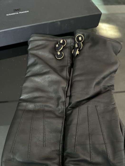 Кожени ръкавици Elisabetta Franchi