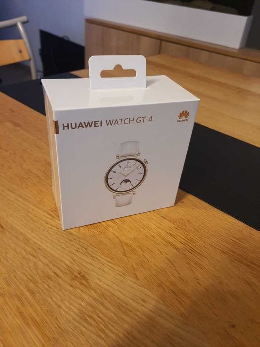 Smartwatch Huawei Watch GT 4 White Leather Strap Dama 41mm Gold nou Sigilat Garantie