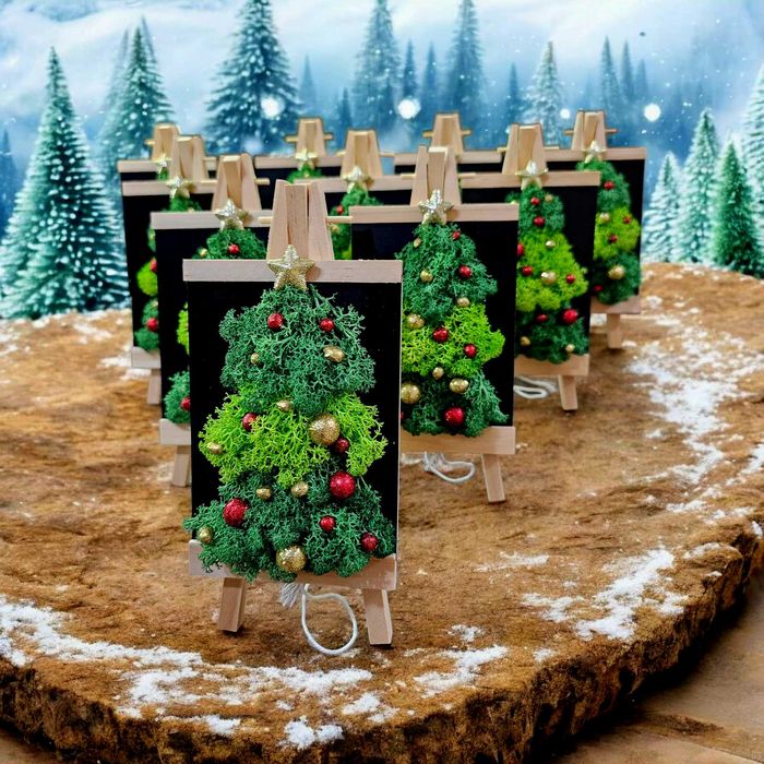 Живи картини/ пана за декорация с естествен скандинавски мъх