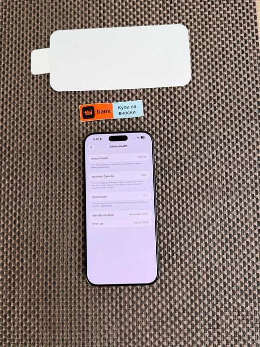 99% Бат iPhone 16Pro MAX лизинг от 32€ на мес Black Titanium 256GB