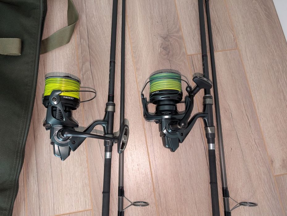Combo 2 lansete Shimano TX2A cu 2 mulinete Shimano Speedmaster 1600 XTC
