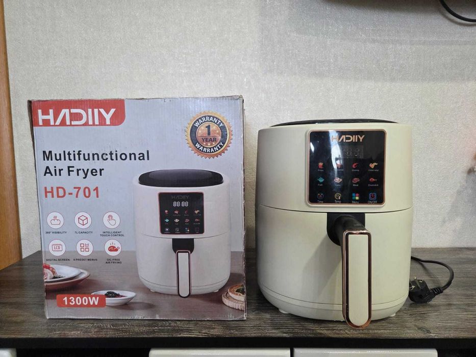 Аэрофритюрница HADIIY HD-701W (7л, 1300Вт) — Новая в упаковке!