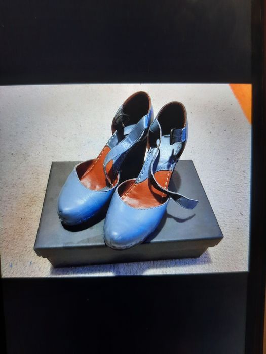 Pantofi piele turcoaz