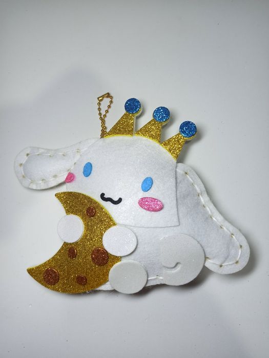 Мягкая игрушка брелок Cinnamoroll Куроми Мелоди из фетра.