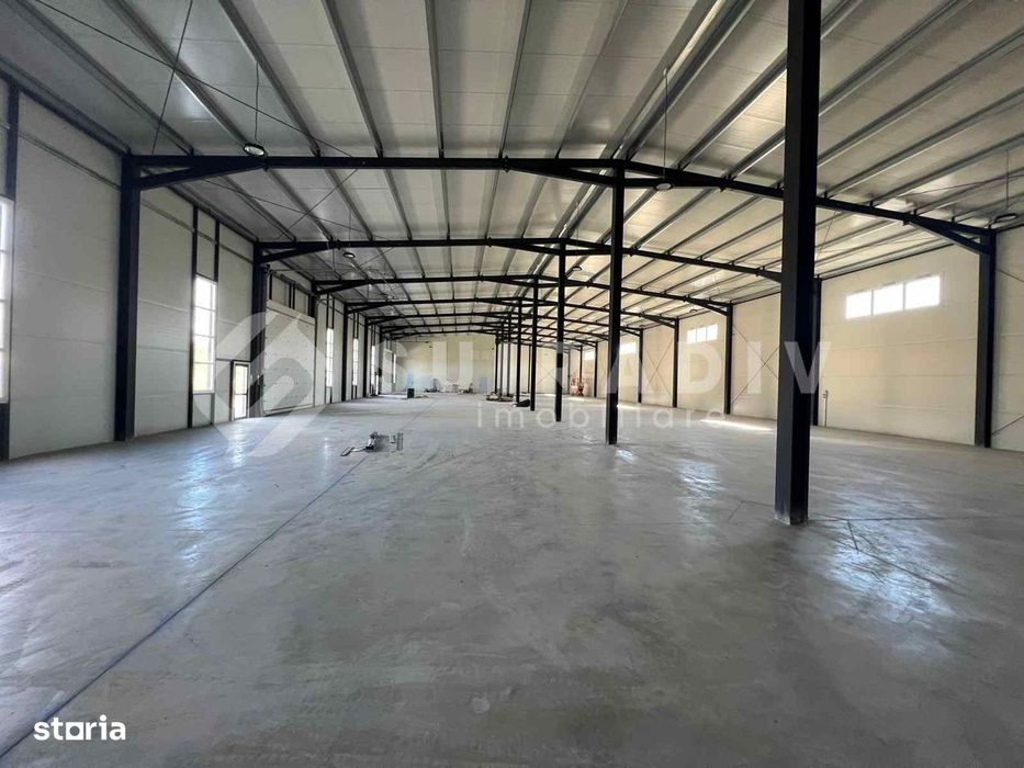 Hală nouă de închiriat – teren 1.300 mp, Câmpenești, la 250 m de E576
