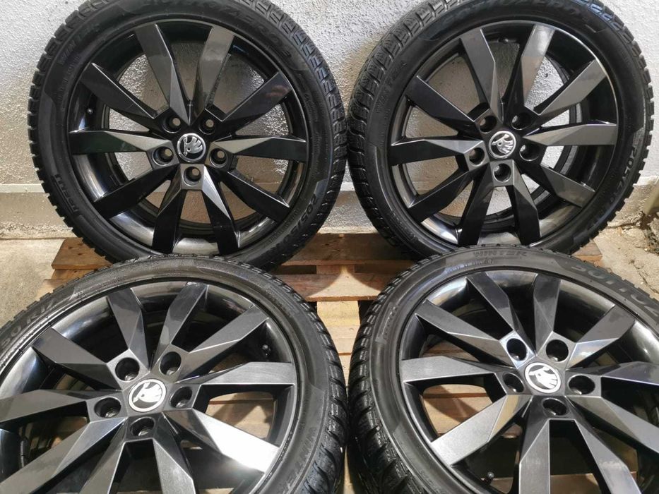 Jante Originale Skoda Octavia III . R 17 cu anvelope de iarna