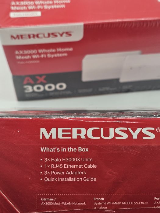 Mercusys TP-Link Halo H3000X (pachet de 3) WiFi 6 Mesh AX3000Mbps
