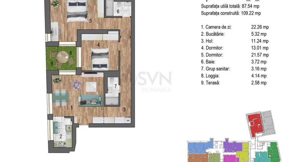 Nerva Traian l Apartament 3 camere I Ansamblu rezidential nou