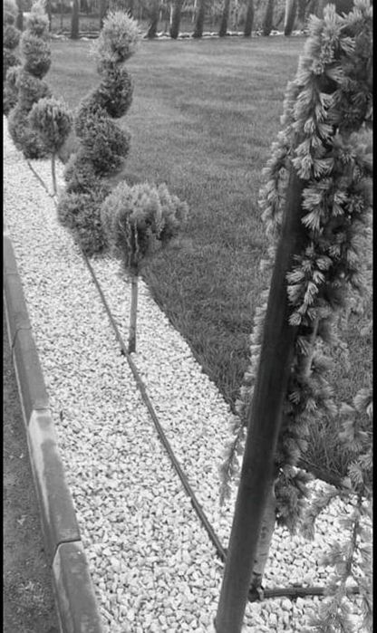 Доставка на бели къмъни(тип чакък)за украса и декорация на градинки