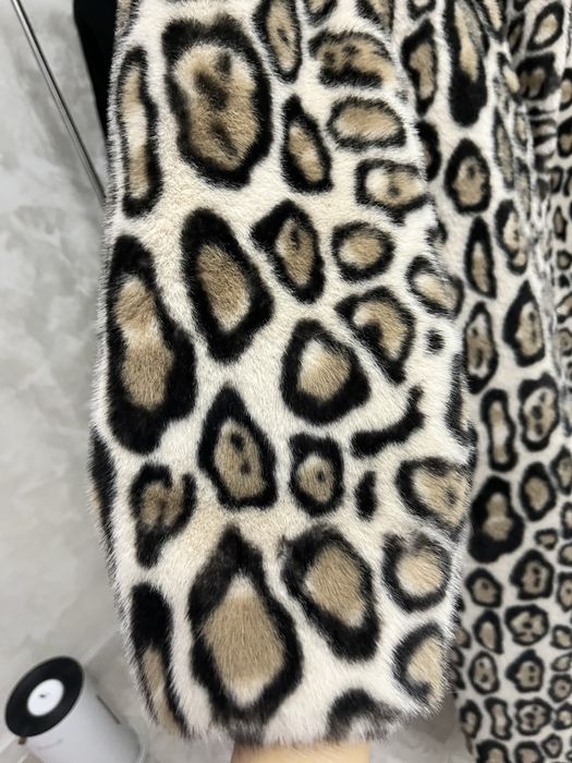 Женская шуба Тедди леопард