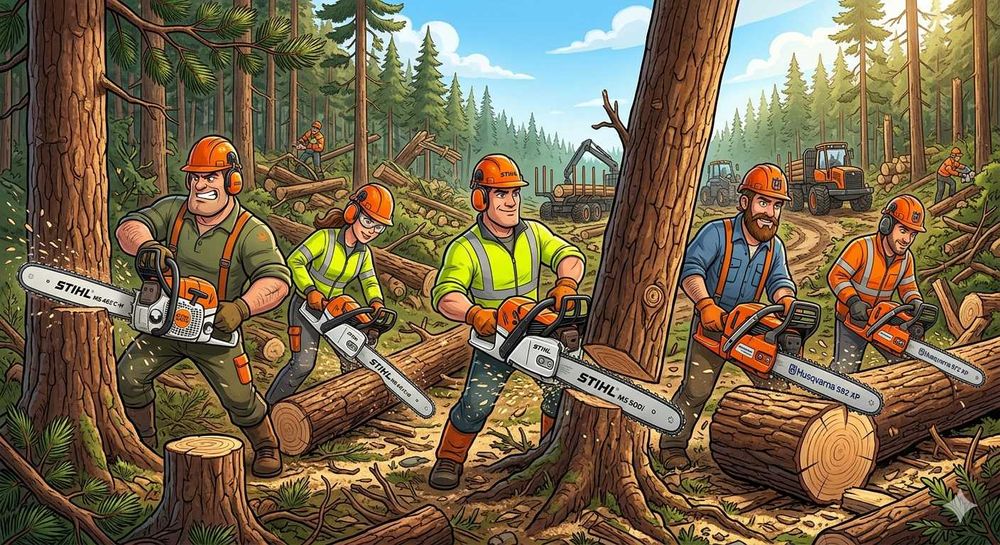 Рязане на дървета и клони