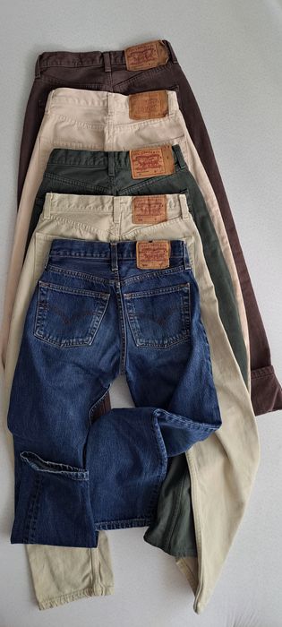 Jeans Levi's 501 W27 W28 (XS) alb ivoire