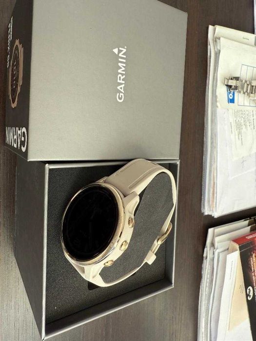 ceas Garmin Fenix 6 S PRO SOLAR LIGHT GOLD