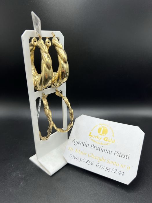 Cercei aur 14k 11.53 gr / 6.15 gr cod 22025 / 21474