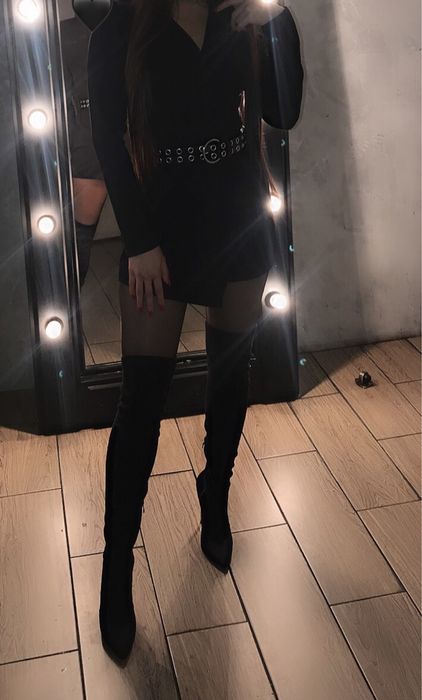 Ботфорты из замши