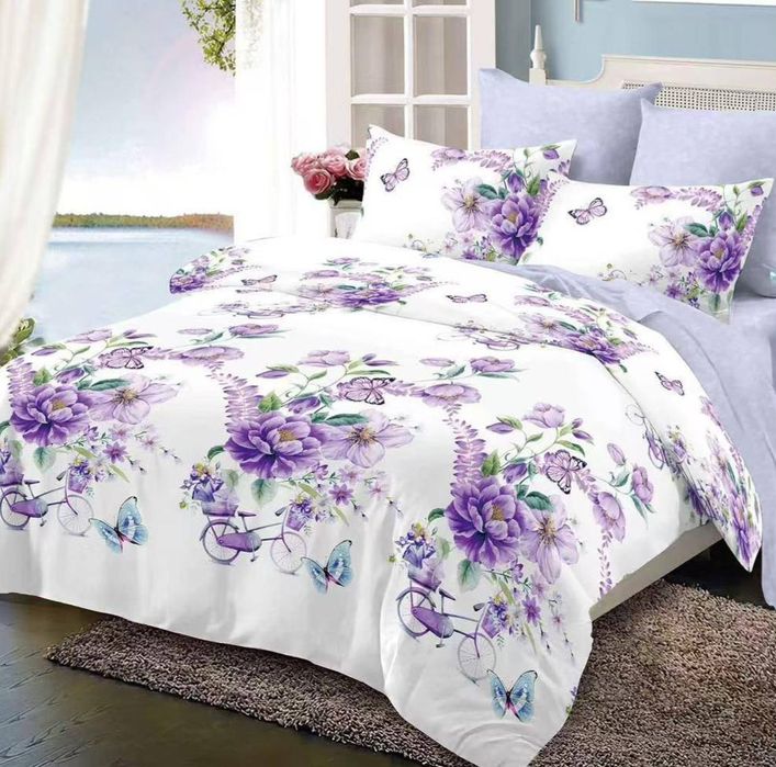 Lenjerie de pat finet 6 piese cu cearceaf pe elastic