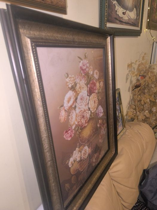 Картина в рамка с стъкло Рози 70/55