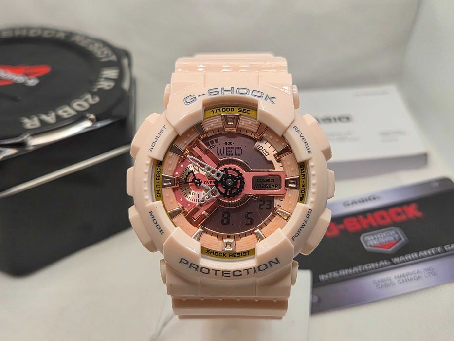 Ceas Sport Dama ,Unisex Casio g shock Gmas110- pink Hibryd .Nou, Garantie 2 ani