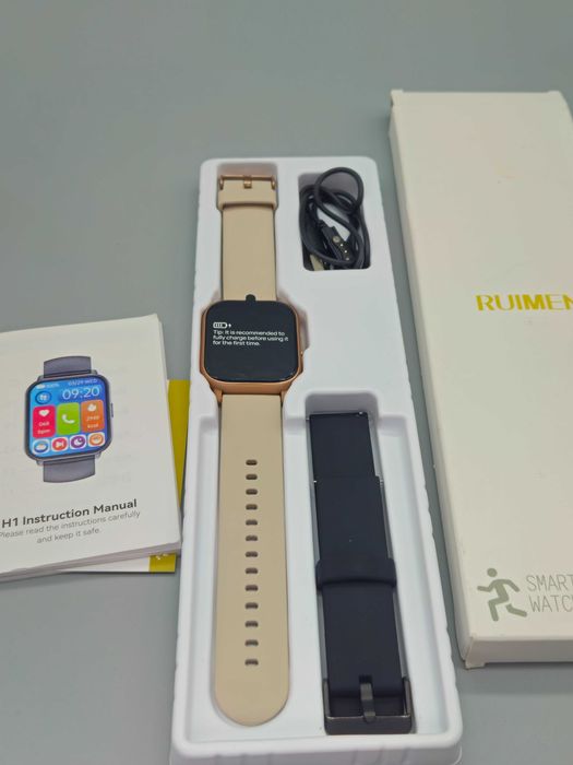 Смарт часовник 1.85" HD дисплей, Bluetooth calls, пулс, SpO2, IP68